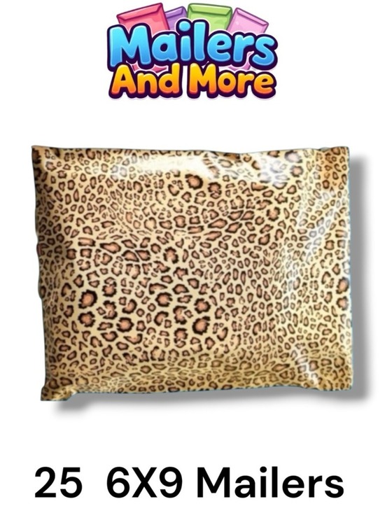 Other - 25 6X9 Poly Mailers Leopard Flat Shipping Envelopes PRICE IS FIRM